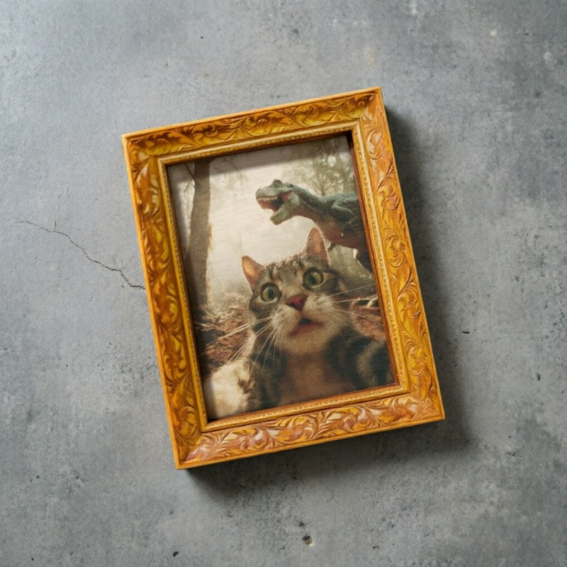 Woodworking Art - 8*6*1cm Wooden Magnetic Painting Craft Decoration