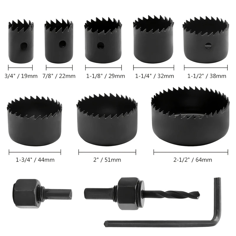 8pcs Woodworking Hole Saw Kit  - Woodworking Drills 评论和价格