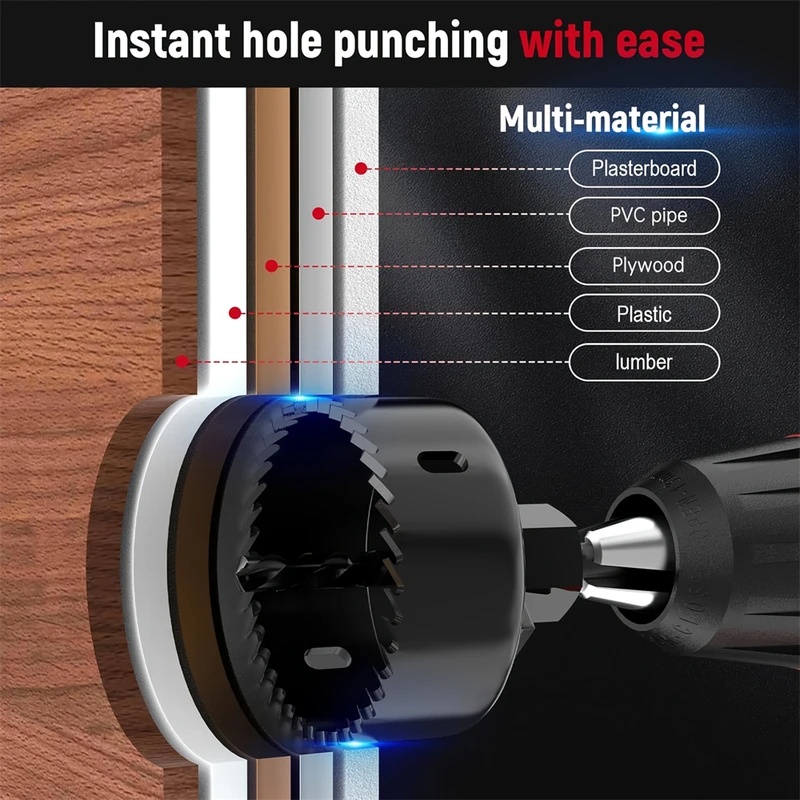 8pcs Woodworking Hole Saw Kit  - Woodworking Drills 评论和价格