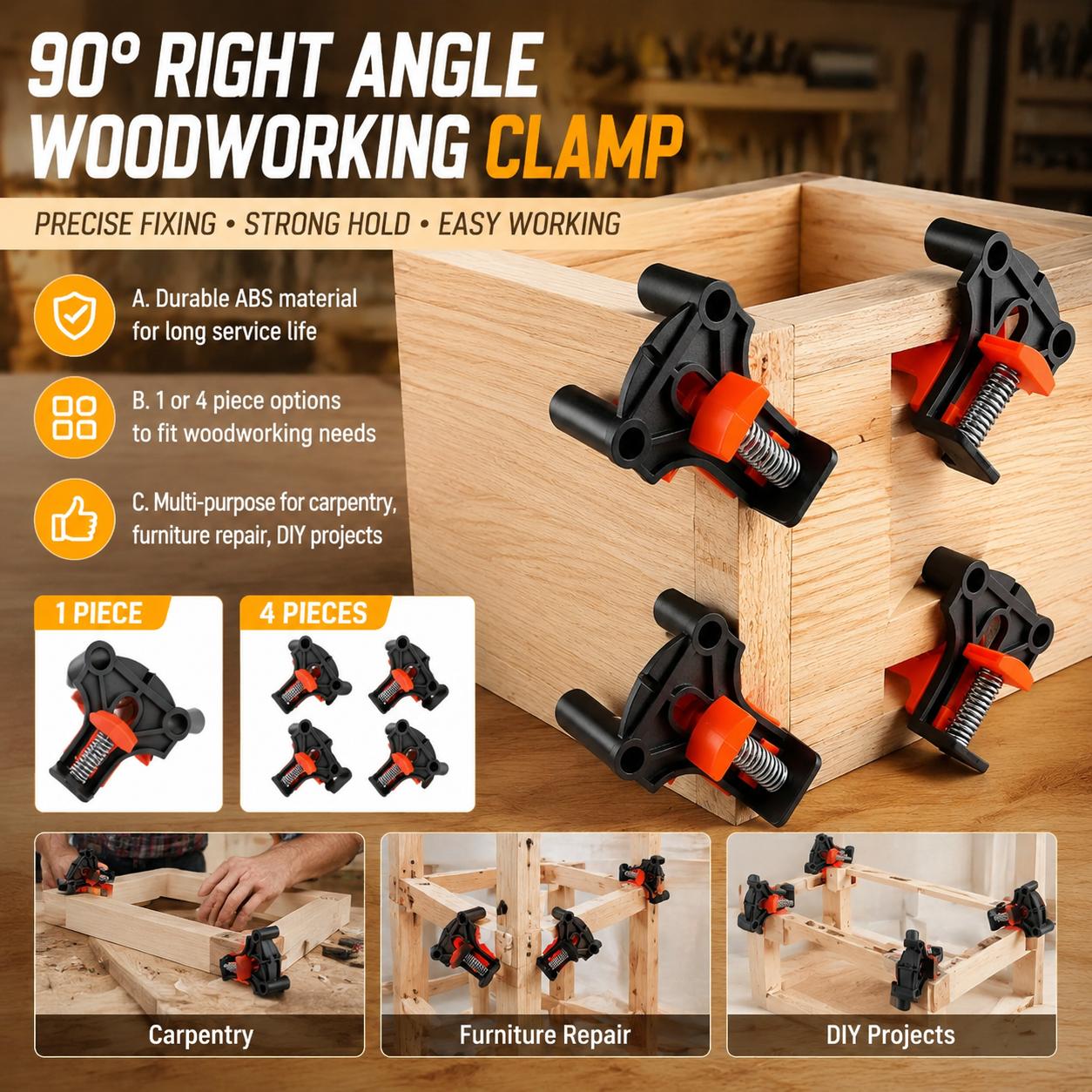 Premium Woodworking Carpentry  - Woodworking Right Angle Clamp 评论和价格