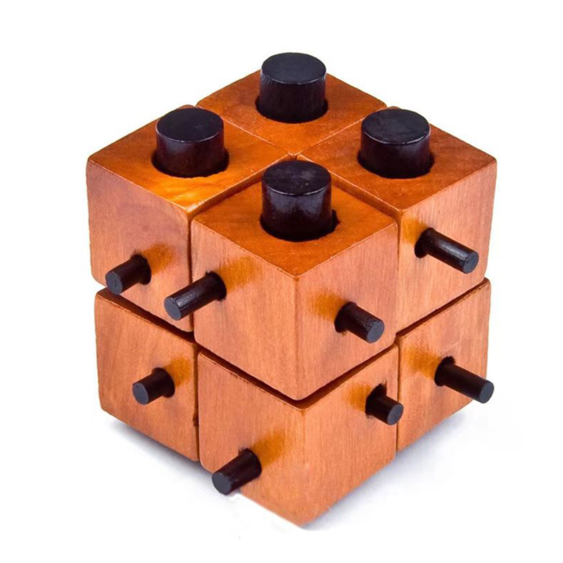 Wooden Brain Teaser Puzzles Un - Woodworking Kids Toys 评论和价格