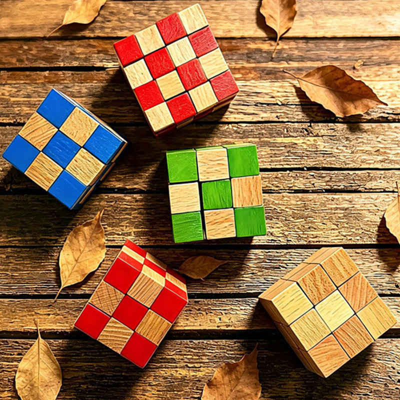 Square Snake Cube Wooden Brain - Woodworking Kids Toys 评论和价格