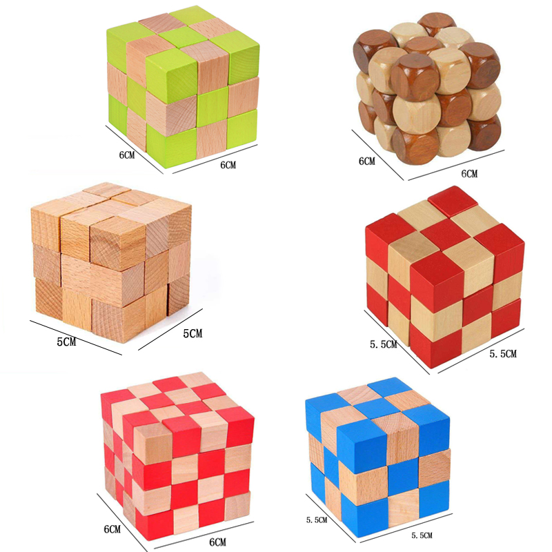 Square Snake Cube Wooden Brain - Woodworking Kids Toys 评论和价格