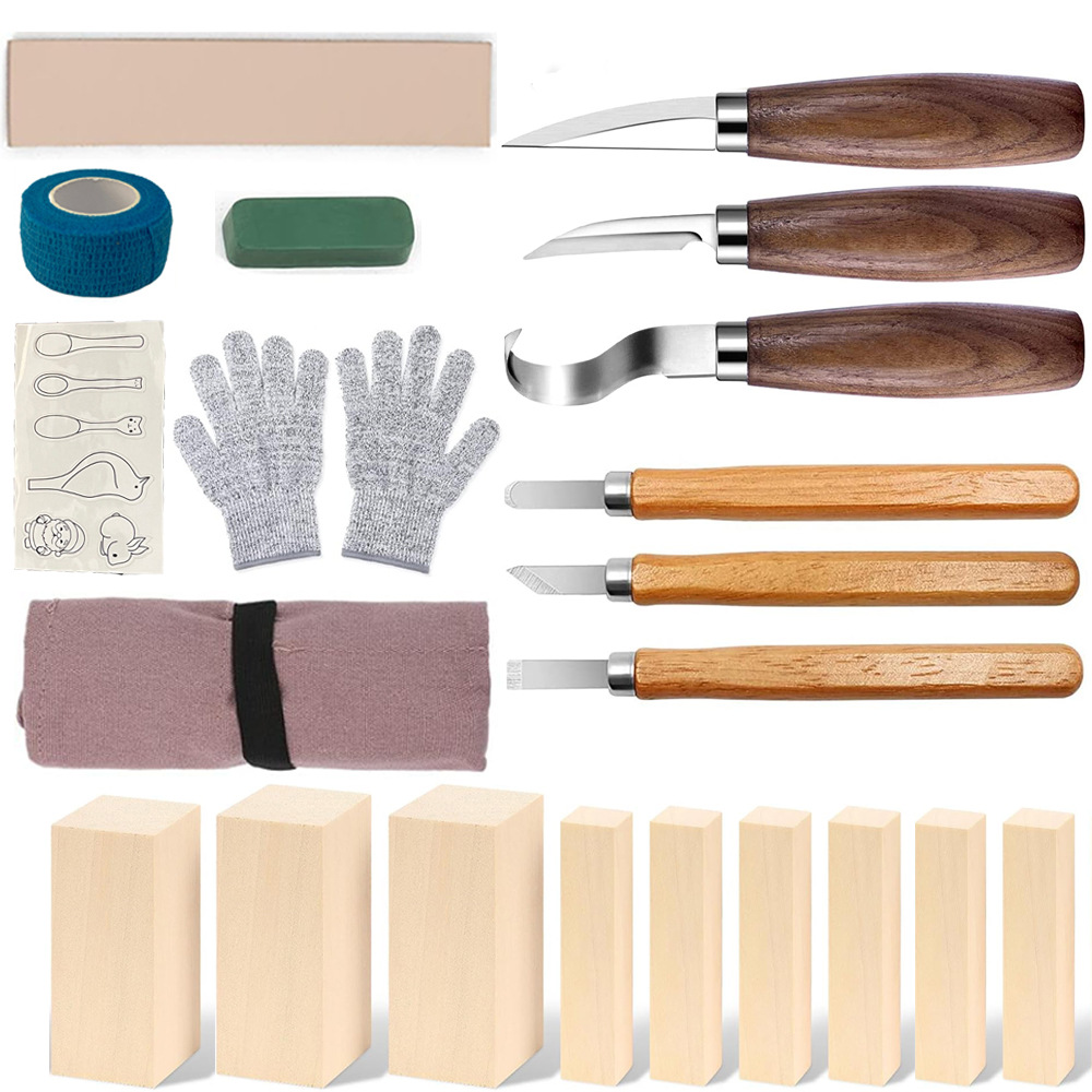 Carving Knife Gift Box Set 21- - Woodworking Gifts 评论和价格