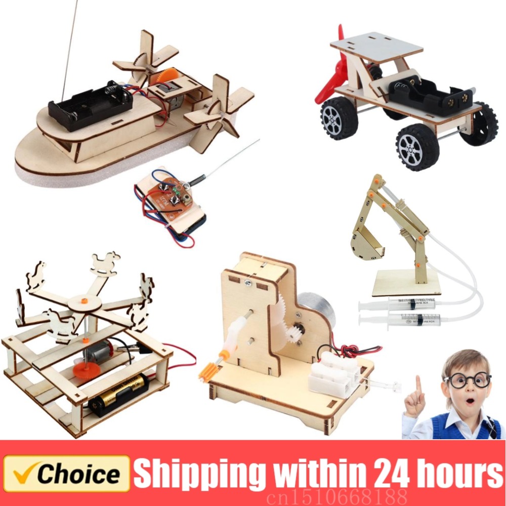 DIY Boat Model Science Toys Ki - Woodworking Kids Toys 评论和价格