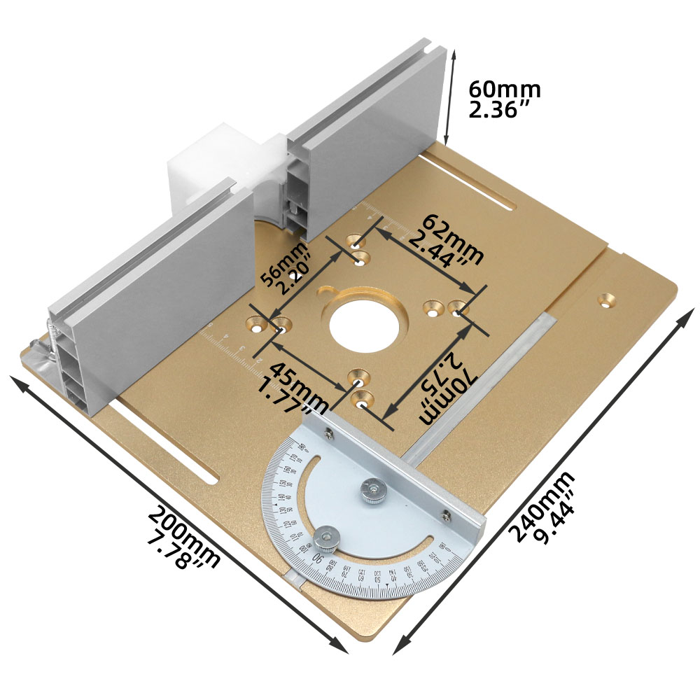 C8 Aluminum Router Table Inser - Woodworking Manufacturing 评论和价格