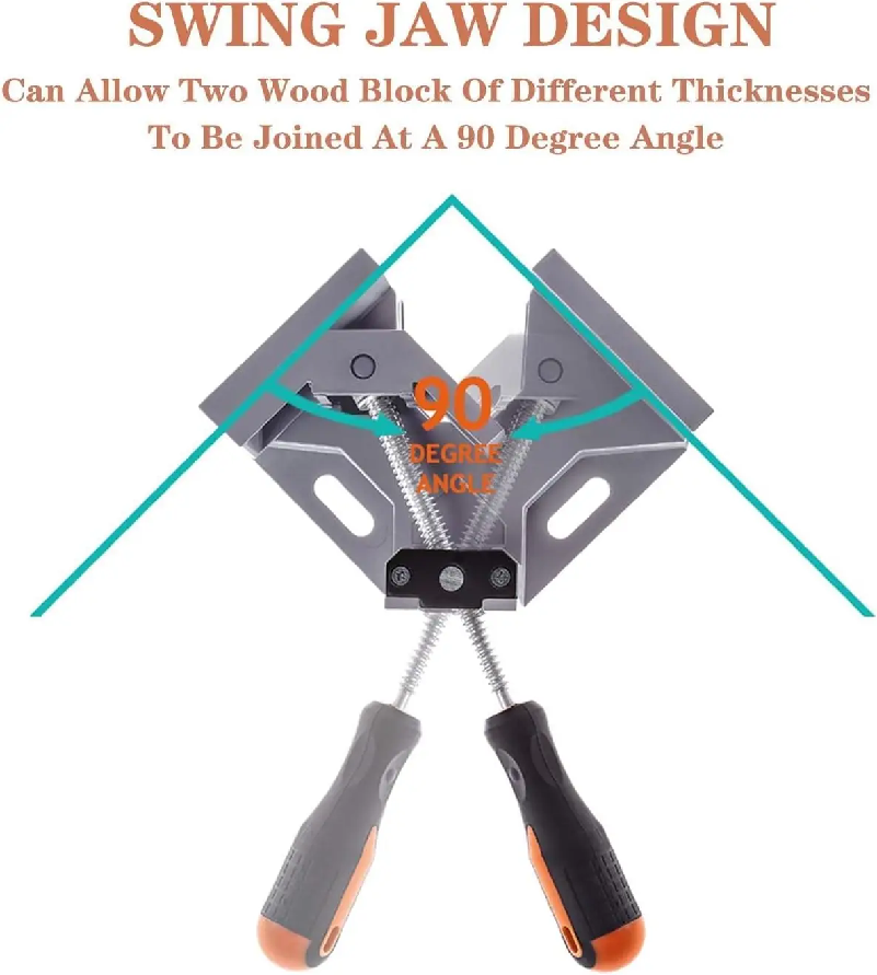 90 Degree Right Angle Clip Cla - Woodworking Right Angle Clamp 评论和价格