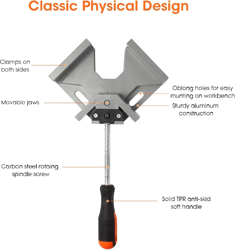 90 Degree Right Angle Clip Cla - Woodworking Right Angle Clamp 评论和价格