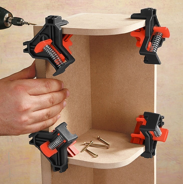2/4PCS Right Angle Fixing Clip - Woodworking Right Angle Clamp 评论和价格