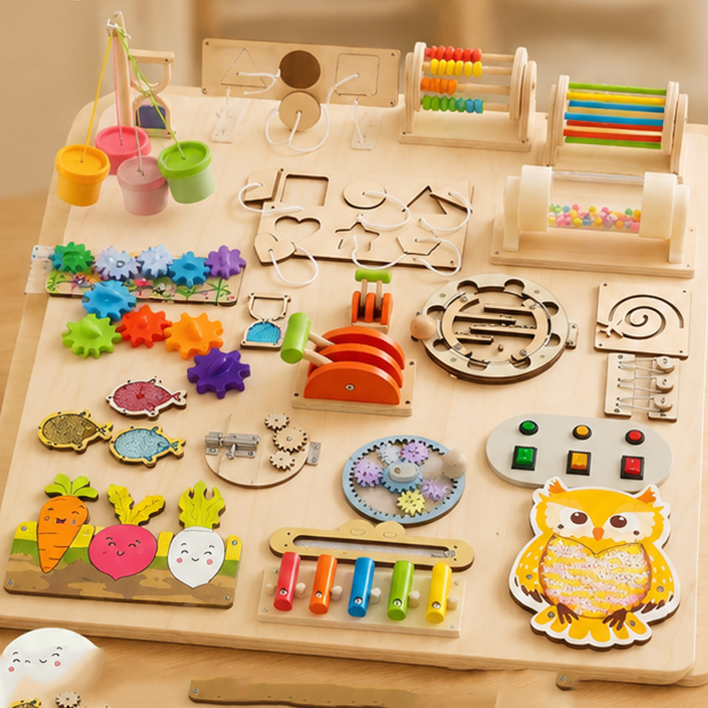 Premium Montessori Busy Board  - Woodworking Usa 评论和价格