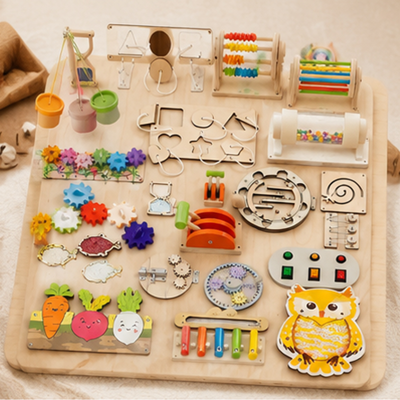 Premium Montessori Busy Board  - Woodworking Usa 评论和价格