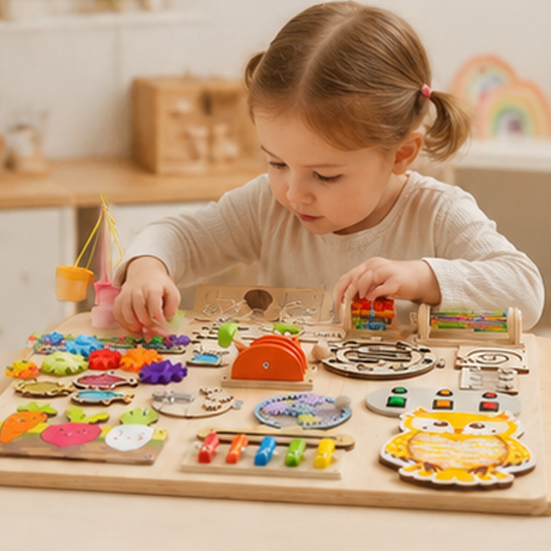 Premium Montessori Busy Board  - Woodworking Usa 评论和价格